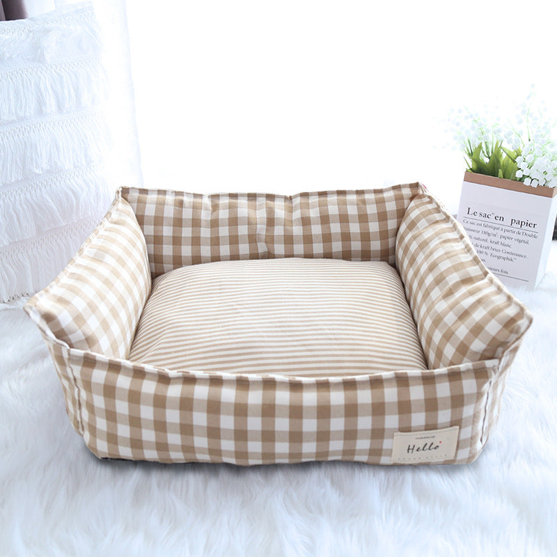 Cama para mascotas : cómoda, versátil y con diseño de temporada Warm apricot color - Accesorios para mascotas Mascotonas