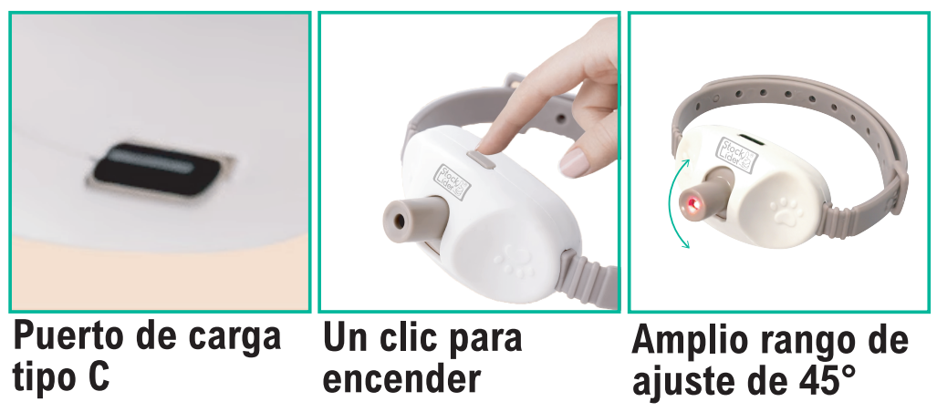 Collar Láser para Gatos Recargable USB – Juguete Interactivo para Gatos - Accesorios para mascotas Mascotonas