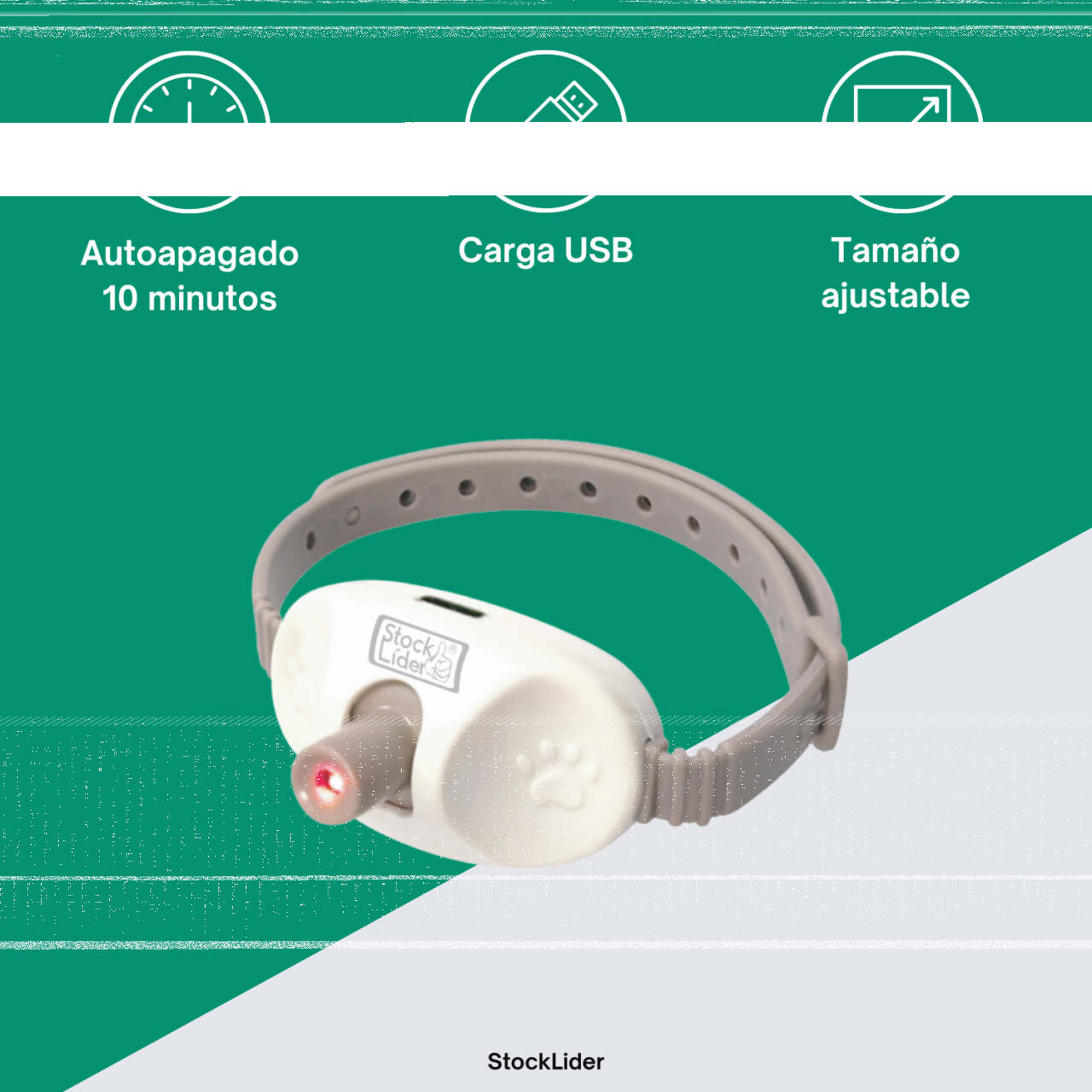Collar Láser para Gatos Recargable USB – Juguete Interactivo para Gatos - Accesorios para mascotas Mascotonas