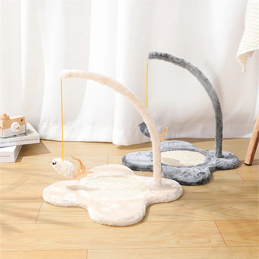Rascador de Sisal para Gatos con Ratón de Peluche - Accesorios para mascotas Mascotonas