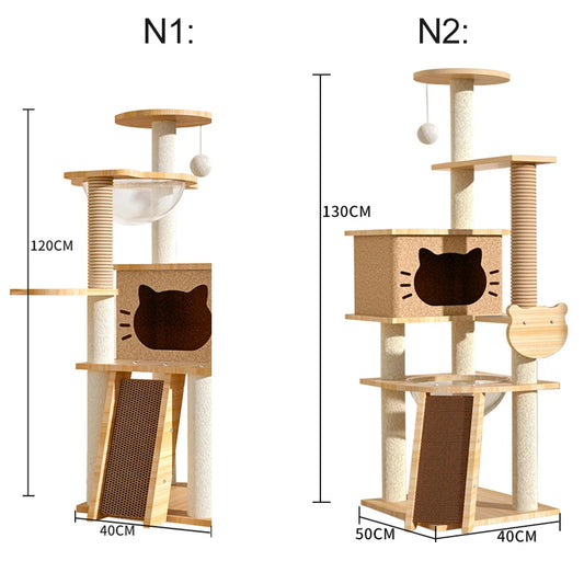 Rascador para Gatos de 150cm, Centro de Actividades, rascador de Cuerda de Sisal - Accesorios para mascotas Mascotonas