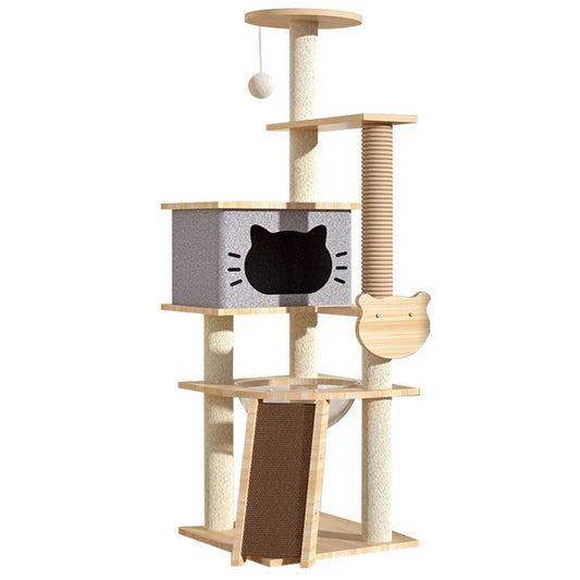 Rascador para Gatos de 150cm, Centro de Actividades, rascador de Cuerda de Sisal - Accesorios para mascotas Mascotonas