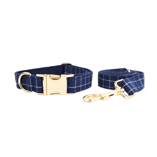 Collar y Collar Azul a Cuadros para Perros – Tallas XL, Grande, Mediana, Pequeña y XS– Accesorio de Moda para Mascotas - Accesorios para mascotas Mascotonas