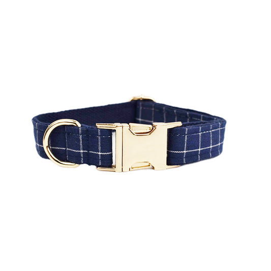 Collar y Collar Azul a Cuadros para Perros – Tallas XL, Grande, Mediana, Pequeña y XS– Accesorio de Moda para Mascotas Collar - Accesorios para mascotas Mascotonas
