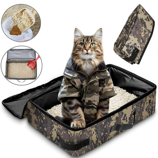 Caja de Arena Plegable para Gatos al Aire Libre - Accesorios para mascotas Mascotonas