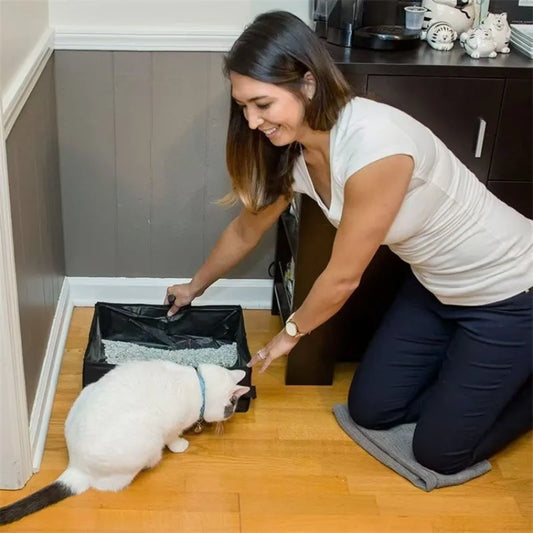 Caja de Arena Plegable para Gatos al Aire Libre - Accesorios para mascotas Mascotonas