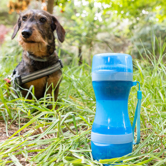 Botella con Depósito de Agua y Comida para Mascotas 2 en 1 - Accesorios para mascotas Mascotonas